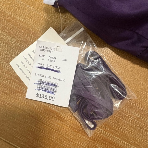 David's Bridal Strapless Dress in Rich Purple - Picture 7 of 7